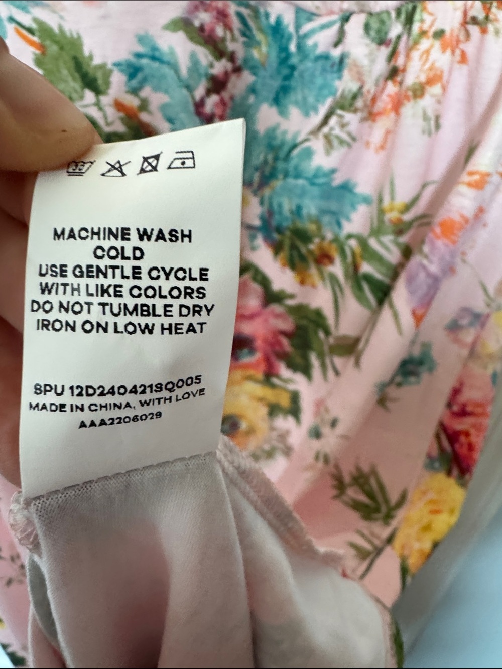Light Pink Floral Lace-Trim Dress - Picture 5 of 5